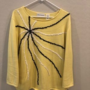 Alfred Dunner 3/4 Beaded Embellished Sweater XL